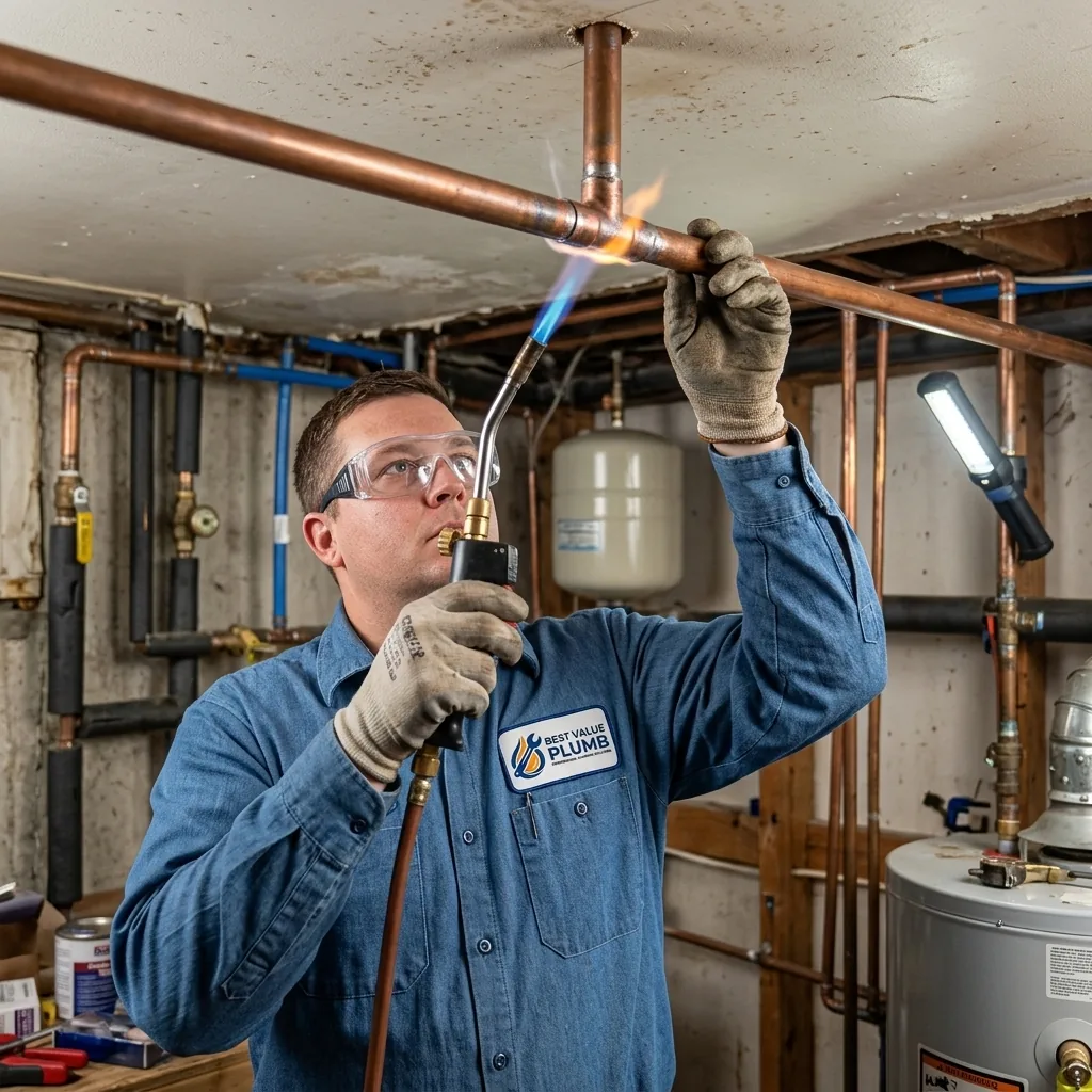 New PEX water supply lines being installed during a repipe in an Oakland Park FL home